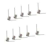 10 Piezas 20mm Resortes De Torsión Mecánicos De Acero Inoxidable, Diámetro Del Alambre 0.4mm, OD 3mm, Ángulo 90°, 7 Vueltas