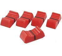 10 piezas 24 mm x 11 mm x 10 mm mezclador de consola deslizante fader perilla reemplazo, adecuado para Yamaha Soundcraft BEHRINGER mezclador con (rojo)