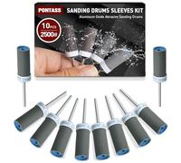 10 Piezas 2500 Granos Tambores de Lijado para Dremel, Mangas de Lijado con Vástago 3 mm Cilindros de Lijado, Lija Accesorios Lijas de Tambor Utilizado para lijar, Pulir y Desoxidar Metales