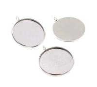 10 piezas 25mm tamaño interior acero inoxidable material estilo simple Cabujón base cameo ajuste dijes colgante bandeja-D4-52Durabilidad