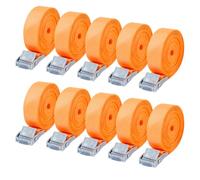 10 Piezas 2m Correas Tensoras Colocar,Correa de Amarre,Longitud Ajustable,con Cierre de Clip según,Correa de Fijación para Motos,Furgonetas,Bicicletas,Naranja,Coche,Portabicicletas