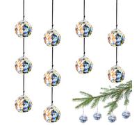10 Piezas 30 mm Bola de Cristal Prisma, Cristal Colgante Prisma, para Decoración de Lámpara de Casa, Boda, Navidad