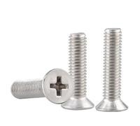 10 piezas 304 tornillo de acero inoxidable cabeza plana tornillo cruz cabeza avellanada M2-M6, M2x30