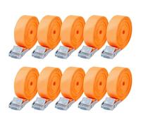 10 Piezas 4m Correas Tensoras Colocar,Correa de Amarre,Longitud Ajustable,con Cierre de Clip según,Correa de Fijación para Motos,Furgonetas,Bicicletas,Naranja,Coche,Portabicicletas