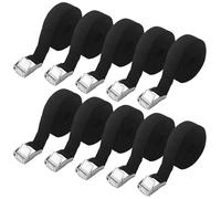 10 Piezas 4m Correas Tensoras Colocar,Correa de Amarre,Longitud Ajustable,con Cierre de Clip según,Correa de Fijación para Motos,Furgonetas,Bicicletas,Portabicicletas,Negro