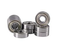 10 piezas, 685zz 608z 625ZZ Rodamientos pequeños silenciosos, rodamientos de bolas pequeños de ranura profunda, placas deslizantes de acero al carbono(687zz-7x14x5mm)