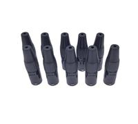 10 piezas 8p8c RJ45 conector de red impermeable IP65 D panel de enchufe conector ethernet enchufe impermeable(10xblack plug)