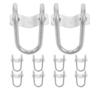 10 Piezas Abrazadera de Tubo en Forma, Conector Cruzado 25mm M8 | Acero al Carbono Galvanizado, Doble Ranura y Ranuras Profundas, Uso Exterior para Marcos de Cultivo y Jardinería
