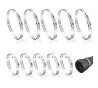 10 Piezas Abrazaderas De Engarce De Arranque De Junta, Abrazaderas Ajustables Universales para Junta Homocinética de Eje, Acero Inoxidable, Ideales para Mangueras de Coche Tuberías y Grifos, 20-120 mm