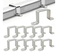 10 Piezas Abrazaderas para Tubo Cuadrado 40x40 mm de Acero Inoxidable 304, Soportes Resistentes y Anticorrosión para Bricolaje, Estanterías, Barandillas y Vallas