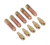 10 piezas accesorios de soldadura H01-2 boquillas para soldadura de gas - puntas de contacto aislador M6x1 rosca tubo instalación hobby