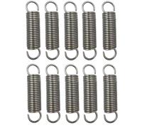 10 Piezas Acero Inoxidable 304 Resortes De Extensión Con Gancho Muelle 65mm, Diámetro Del Cable 2,5mm, Diámetro Exterior 15mm