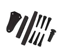 10 piezas acústicas kit de material plano con extremo pin puente guitarra puente pasadores cuello varilla cubierta