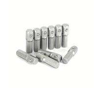 10 Piezas Adaptador Convertidor de Impacto de 25 mm, Vástago Hexagonal de 1/4" Hexagonal de 1/4", Herramientas para Taladro