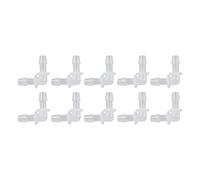 10 Piezas Adaptador de Conector de Junta de Manguera Codo de 90 Grados de 4,8 mm - Accesorios de Plástico PE de Diámetro Igual en Forma de L para Bomba y Tubo de Silicona - (yo como)
