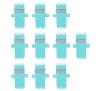 10 Piezas Adaptador de Fibra Óptica Dúplex LC-LC de Doble Puerto | Plástico Azul, Acoplamiento Mecánico y Baja Pérdida, para Cable Óptico de Red E Instrumentación
