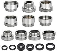 10 Piezas Adaptadores de Grifo, Conector de Aireador de Grifo, Macho Rosca Grifo Adaptador Grifo con Junta de Goma, para Grifo de Fregadero Purificador de Agua Aireador