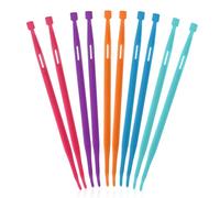 10 Piezas Agujas Tejer Plástico, Kit de Agujas de Tejer de Colores para Principiantes y Niños Accesorios de Costura Herramientas de Banda Elástica para el Trabajo Manual del Hogar