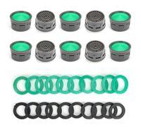 10 piezas Aireador de Grifo Cocina, Filtro Grifo Cocina, Accesorios de Aireador Grifo,Filtrado Múltiple, Incluye 20 Juntas,Adecuado para Rosca Hembra M22 y Rosca Macho M24,para Cocina y Baño Grifos