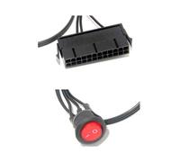 10 Piezas Alambre de Estaño de Cobre de Cable 24 Pines Hembra ATX PSU PC Fuente de Alimentación Probador de Arranque Puente de Arranque con