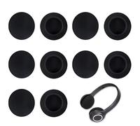 10 Piezas Almohadillas para Auriculares, 50 Mm Almohadillas de Espuma Negra Repuesto, Repuesto para Sennheiser PX100, PX130, PX100II, PX131, PC30
