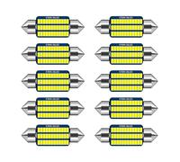 10 Piezas Ampollas Navette LED 12V 41mm C5W Canbus Sin Error Luz Blanca 6000K Súper Brillante Ampolla LED C5W 42mm 5W Plug Play para Coche Interior Plafón Puerta Maletero Placa Instalación Rápida