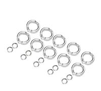 10 Piezas Anillos de pie de pájaro Anillo de Pierna de Loro de Metal al Aire Libre Actividad de Entrenamiento de Moscas Accesorios de Clip de Apertura para Entrenamiento de pájaros(#8)