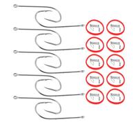 10 Piezas Anzuelos de Fijación de Camarones Vivos | Agujero para Cebo, Aptos para Lubina y Camarón, Uso en Agua Dulce y Salada, Equipo de Pesca