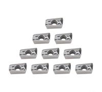 10 piezas APGT1135PDFR-G2 H01 H01 Placas reversibles para aluminio, acabado en H y resistencia al desgaste en V, geometría de rotura optimizada para torneado y fresado de automóviles
