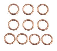 10 Piezas Arandela de Cobre M16x22x2 mm, Anillo Sellado Junta Plana Métrica | Crush Accesorios Hidráulicos, para Tornillos Perno Tapones de Cárter Drenaje de Aceite Automóviles Barcos Generador