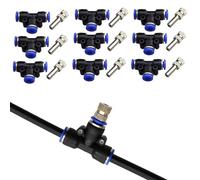 10 Piezas Baja presión Boquillas de nebulización, Conector rápido de interfaz de 1 / 4 ", antigoteo Boquillas de Nebulización de Latón, for sisteme de refrigeración al aire libr(Size:Orifice 0.15mm ,)