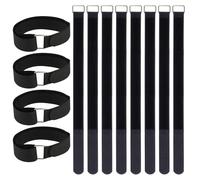 10 Piezas Banda de Cable con Cierre de Velcro Strap, 50 cm X 2 cm Cable Ties Velcro Zip Ties, Nailon Cables Bridas, Correas De cable Reutilizables Para Oficina, Hogar Organizador Cables,Mangueras