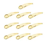 10 Piezas Bandeja de horquilla horquillas moño hair clips pasador de pelo para manualidades chasquear el pelo bandejas pinzas para el cabello con broche de hierro planchar Golden IWOWHERO