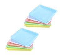 10 Piezas Bandeja de Laboratorio Rectangular PP | Contención de Muestras, Bordes Reforzados y Base Plana, para Instrumentos y Frascos en Mesa