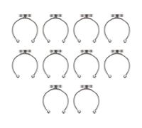 10 Piezas Bandeja para Anillos Ajustable de Acero Inoxidable DIY | Base Plana, Bordes Suaves y Superficie Lisa, Adecuado para Cabujones, Resina y Cuentas