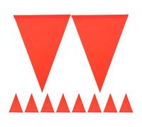 10 Piezas Bandera de Seguridad para Bicicleta Triangular de PVC | Poliéster y Fibra de Vidrio, Ligera y Resistente al Clima, para Silla de Ruedas y Scooter