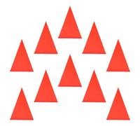 10 Piezas Bandera Triangular de Seguridad, Roja | PVC y Poliéster, Alta Reflectividad, Montaje, para Ciclismo Exterior y Baja Luz