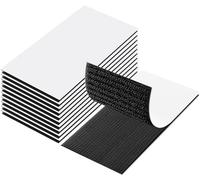10 Piezas Belcro Adhesivo Doble Cara Fuerte 50mm x 100mm, Belcro Adhesivo Fuerte Hook y Loop Auto Adhesivo, Cinta Doble Cara Para Mosquiteras, Pared, Puerta, Metal, Vidrio(Negro)