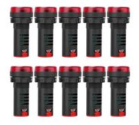 10 Piezas BERM® LED Buzzer AD16-22SM Lámpara Indicadora de Alarma de Flash de Luz Roja con Zumbador, Luz Más Brillante, Adecuada para Indicadores, Señales de Advertencia Dentro