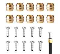 10 Piezas BH90 Manguera Hidráulica Freno Disco, Conector Insertos Oliva para Shimano Frenos, Reemplazo para M615 M675 T750 M785 M985 M7000 M8000 M9000 Inserto de Conector y Oliva de Freno de Latón