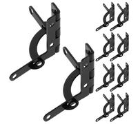 10 Piezas Bisagras para Jo y eros de Hierro Negro | Superficie Lisa y Pulida, Uso en Ventanas y Armarios, Accesorios para Caja de Madera Decorativa