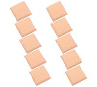 10 Piezas Bloque de Madera Cuadrado para Base de Exhibición | Tacos de Madera Redondos, Bloques de Construcción de Madera, Peana Cuadrada, Beechwood Liso para Mesa y Display