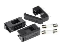 10 Piezas BLX-A 5 x 20 mm, portafusibles de Vidrio Negro, zócalo de Tubo de Seguridad de 5 x 20 mm for Placa PCB de fusibles de 5 x 20 mm.(0.25A)