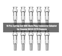 10 Piezas BNC Macho coaxial Conectores de Tornillo de Bloqueo Adaptador de Terminal para CCTV Seguridad en el Hogar Cámara de vigilancia