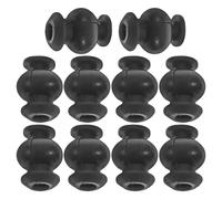 10 Piezas Bolas Amortiguadoras de Goma, Anti Vibración | Esféricas Negras, Instalación Fácil y Rotación 360 Grados, para Controladores de Vuelo Rc y Cuadricóptero
