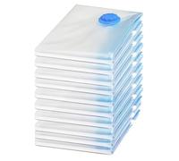 10 piezas Bolsas de Almacenamiento al Vacío Reutilizables para Ropa, Tamaños Variados de 30x40 cm a 100x120 cm, con Cierre de Cremallera, Ideal para Viajes y Ahorro de Espacio en Casa