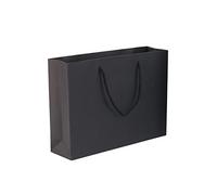 10 Piezas Bolsas de Regalo con Asas, Bolsas Kraft Bolsas Papel Kraft Cumpleaños Boda Bolsas de Papel para Navidad Cumpleaños Ceremonias de Graduación Aniversarios-negro-25x30x13.5cm(10x12x5in)