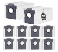10 piezas Bolsas Para El Polvo Compatibles Con Xiaomi X10+/ X20+/&Dreame D10 Plus Gen 2/L10s Ultra, X40 Ultra Complete, Bolsa De Repuesto,Bolsa de Polvo para Aspiradora, Capacidad de 3 L