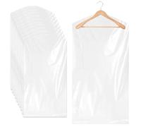10 Piezas Bolsas para Ropa transparente,Fundas Ropa de plástico,Funda Traje resistentes al polvo,Portatrajes Viaje,protección de ropa bolsas de tintorería,para chaquetas,camisas y vestido(60x120cm)