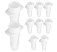 10 piezas Boquilla de Inyección Confiable para Cerdos, Pulverizador doble | Plástico Blanco, Diseño Portátil Desmontable, Atomización Uniforme, para Cría de Lechones y Uso Veterinario